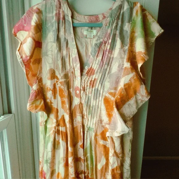 Anthropologie Maeve Cassandra dress
Size 1X (Generous fit) VGUC watercolor print - Picture 6 of 7